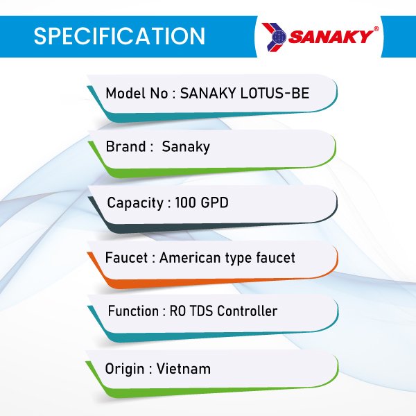 Sanaky Lotus-BE Water Purifier.